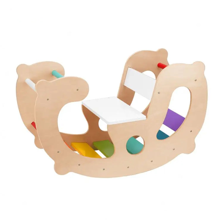 Wooden Rainbow Rocker Toy