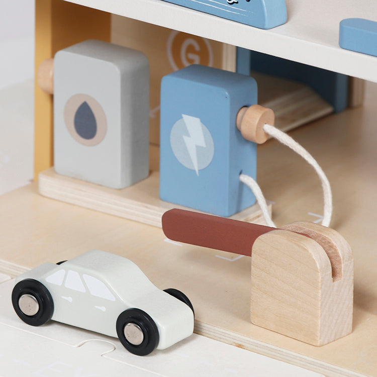Wooden 2-Level Parking Garage Toy | Toddler Car Set 3+ (OEM)