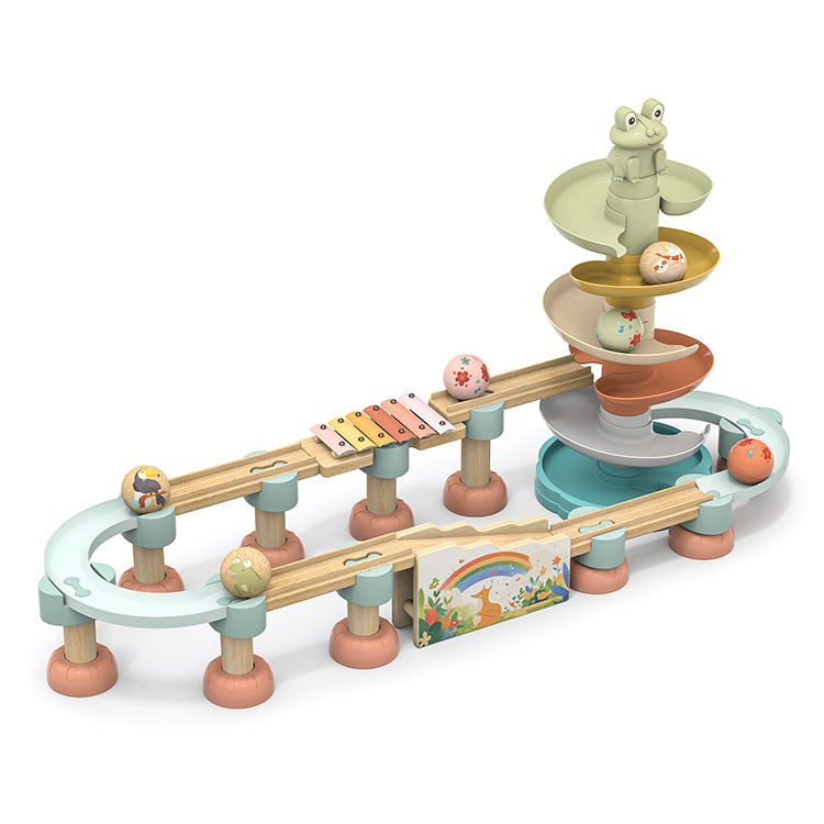 Wholesale Kids Wooden Marble Run with Xylophone, OEM Available