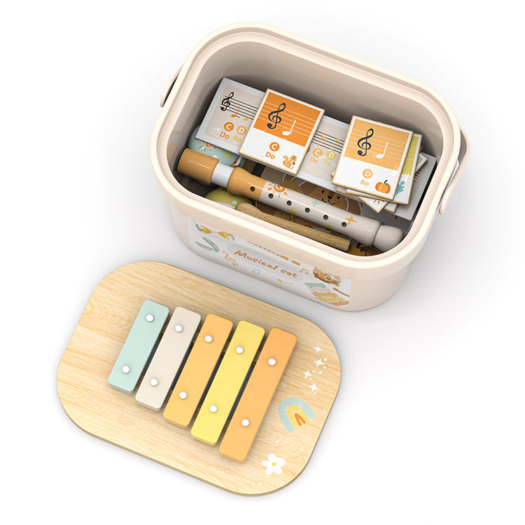 Wholesale Wooden Musical Instrument Set with Storage Box, OEM Available
