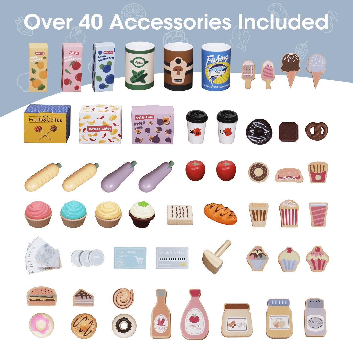 Custom Wooden Supermarket Play Set Manufacturer – Kids Shop & Cash Register Toy