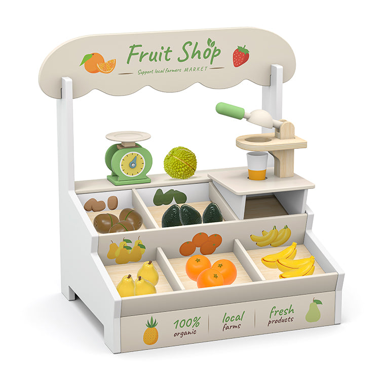 Wholesale Kids Wooden Fruit Shop Playset, OEM Available