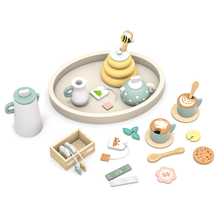 Wholesale Wooden Tea Party Playset, OEM Available