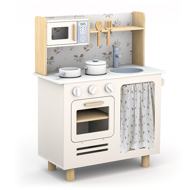Wholesale Wooden Floral Play Kitchen, OEM Available