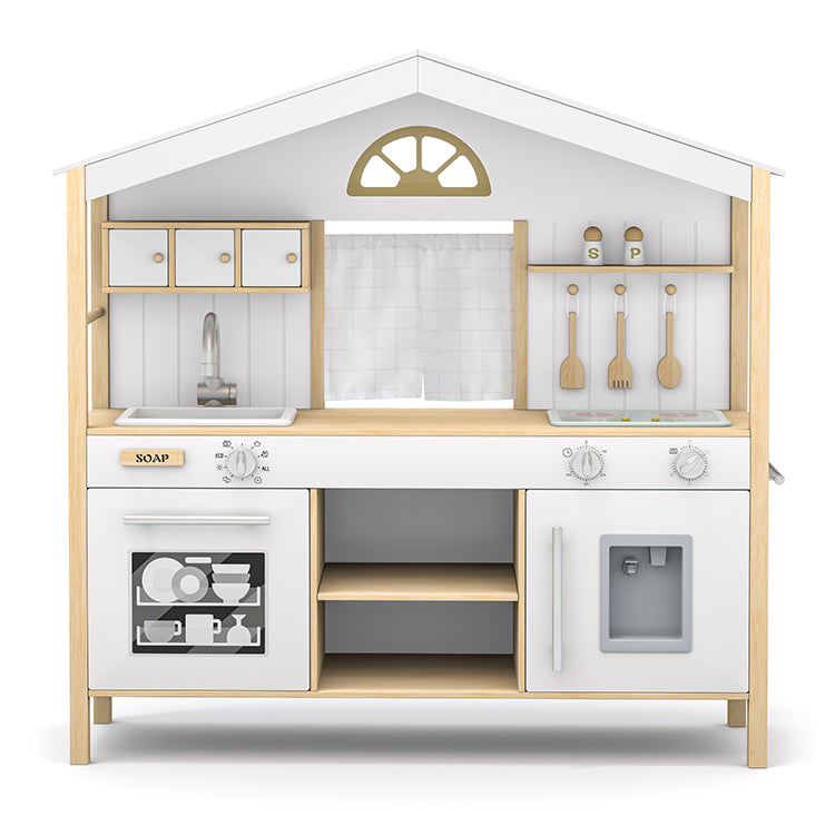 Montessori Wooden House-Style Play Kitchen