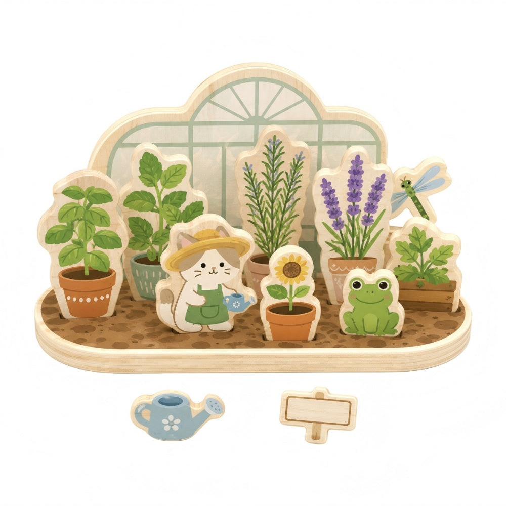 Wooden Flower Garden Playset – Pretend Gardening & Nature Toy