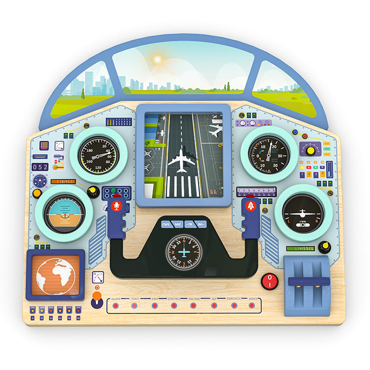Wholesale Kids Wooden Airplane Cockpit Toy, OEM Available