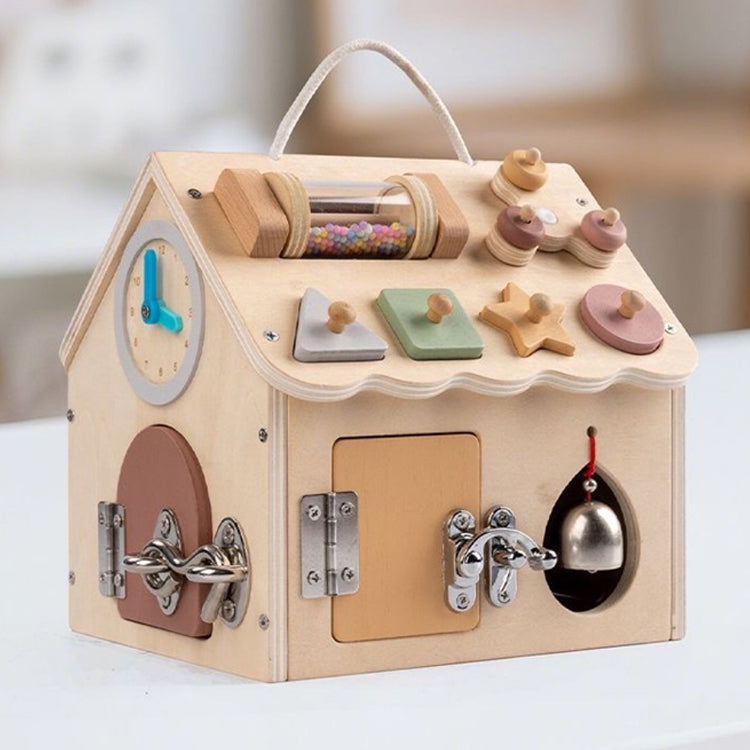 Montessori House-shaped Wooden Busy Board
