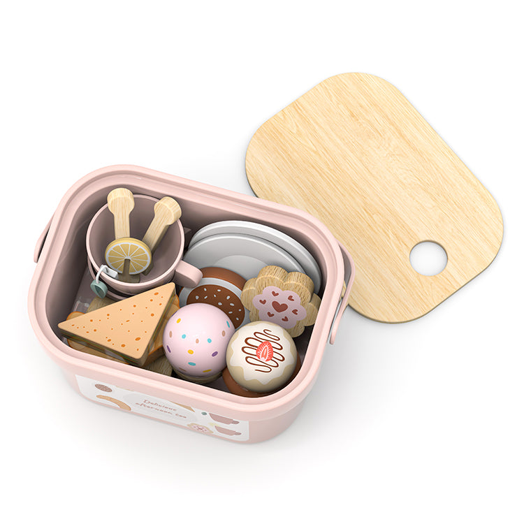 Wholesale Wooden Afternoon Tea Playset, OEM Available