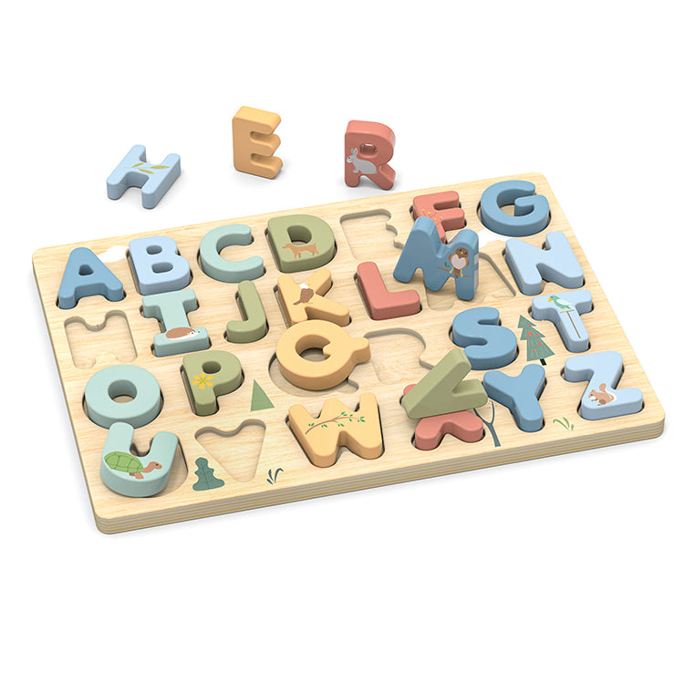 Wholesale Kids Wooden ABC Alphabet Puzzle Board, OEM Available