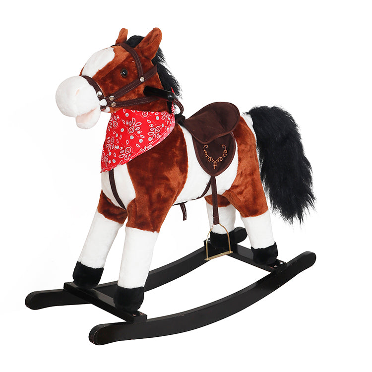 Custom Plush Rocking Horse Manufacturer – Wooden Base Ride On Horse Toy OEM Supplier