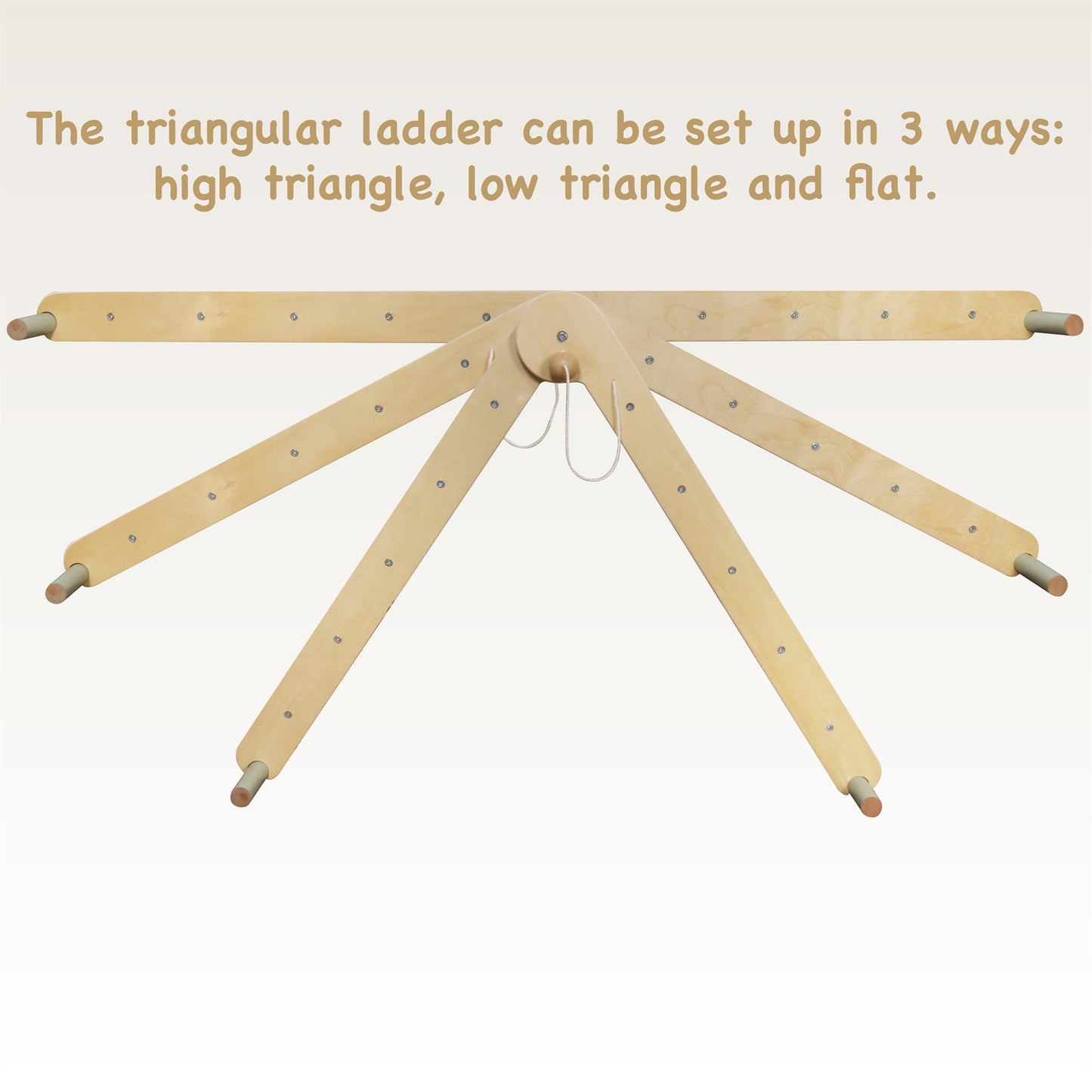 Custom Wooden Climbing Triangle – Kids Montessori Climber Set with Slide