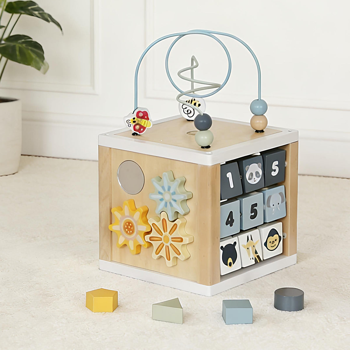 6-in-1 Montessori Toys Wooden Activity Cub |OEM Wooden Montessori Activity Cube