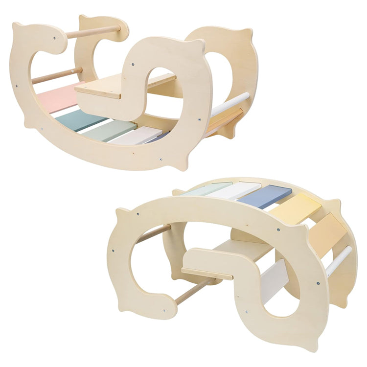 Wooden Rainbow Rocker Toy