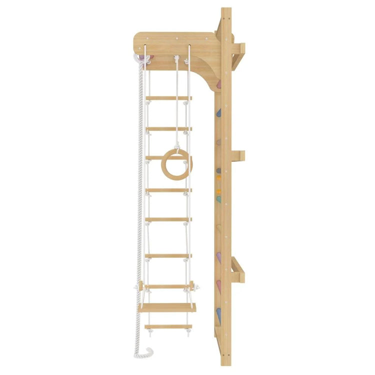 Wooden Wall-Mounted Climbing Frame