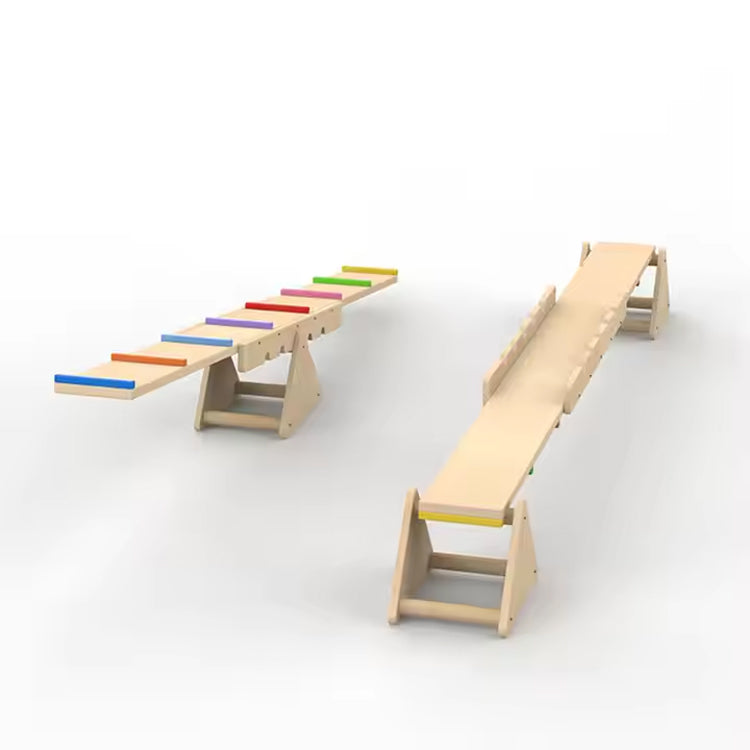 Wooden Rainbow Balance Beam
