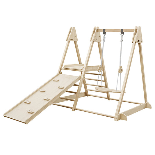 Wholesale Wooden 4-in-1 Climber Swing Set, OEM Available