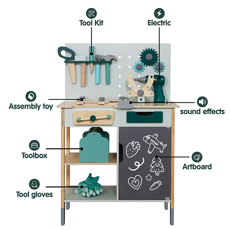 Wholesale Kids Wooden Tool Workbench Play Set, OEM Available
