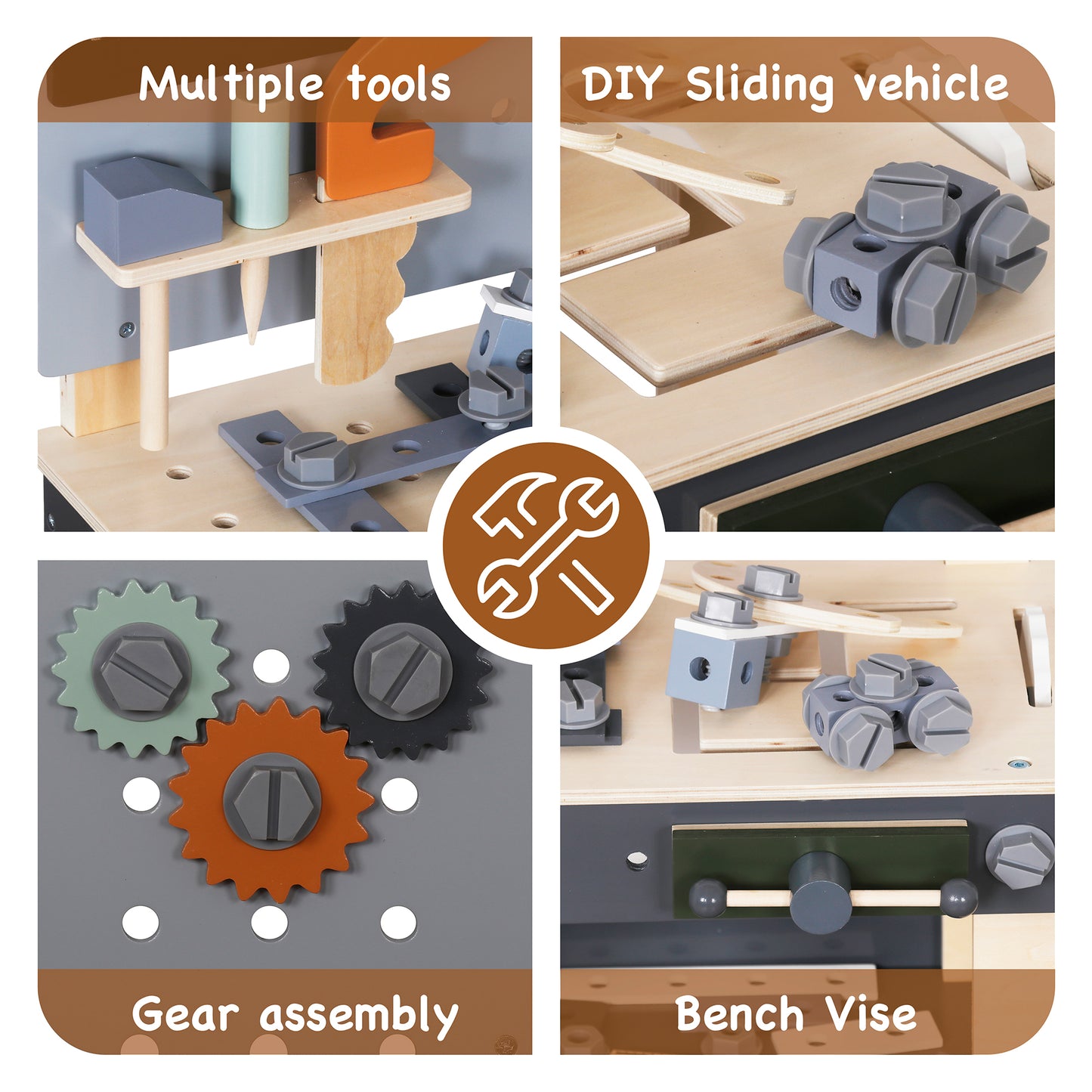 Custom Wooden Tool Bench Manufacturer – Kids Workbench Tool Set Toy OEM Supplier