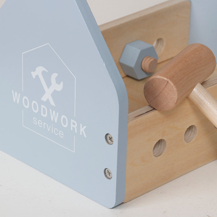 Wholesale Kids Wooden Tool Bench Playset, Montessori Construction Toy, OEM Available