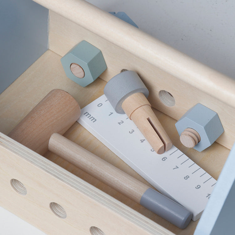 Wholesale Kids Wooden Tool Bench Playset, Montessori Construction Toy, OEM Available