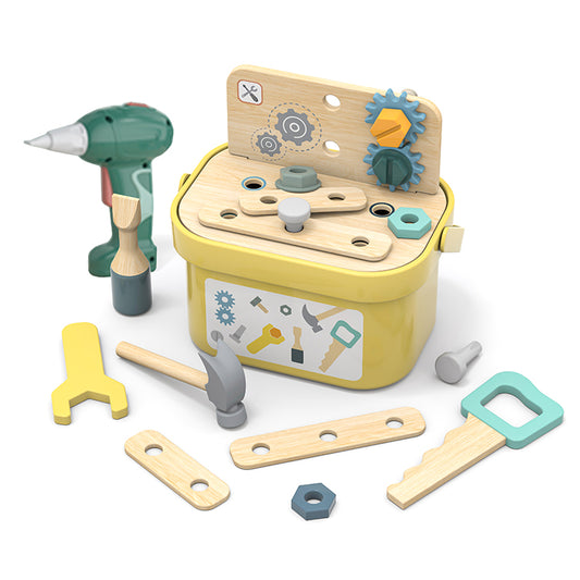 Montessori Wooden Kids Tool Box Playset