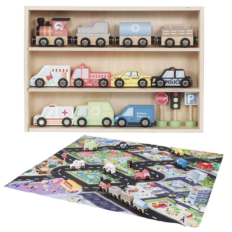 Wholesale Wooden Vehicle & Train Playset