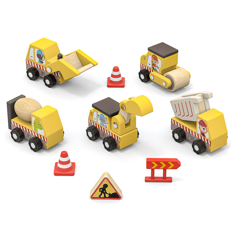 Wholesale Kids Wooden Construction Truck Playset, OEM Available