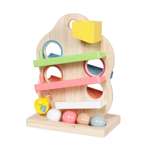 Montessori Wooden Palette Ball Drop Toy (OEM Available)