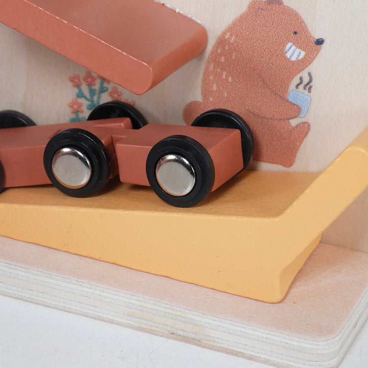 Wholesale Wooden Car Ramp Racer Toy, Slide & Go Vehicle Toy, OEM Available