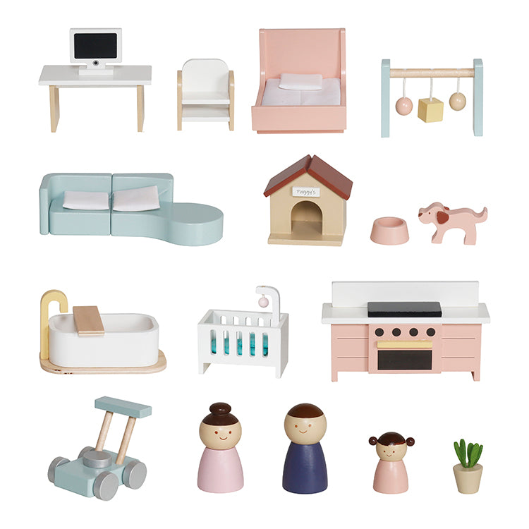 Montessori Wooden Dollhouse | 3-Tier Kids Doll House with Storage Drawer OEM Supplier