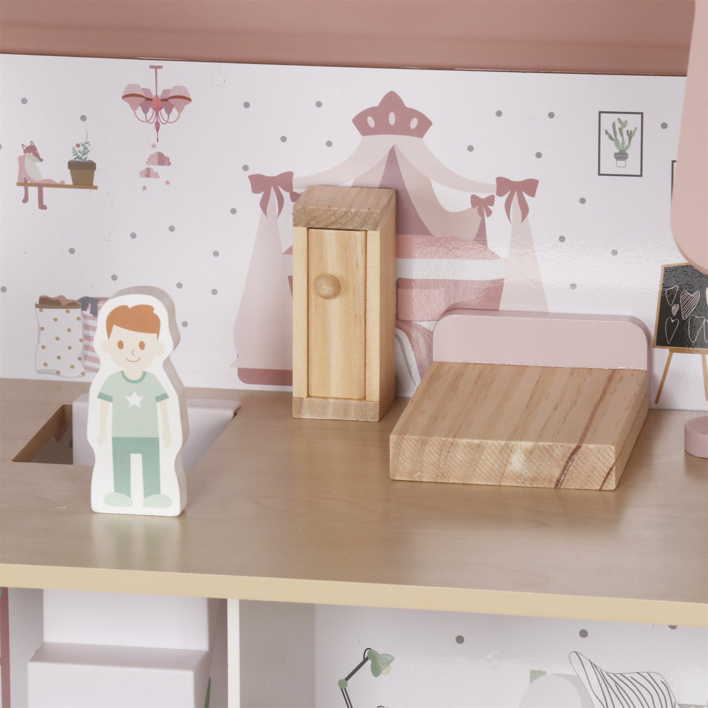 Custom Wooden Dollhouse Manufacturer – Large Open Doll House Toy for Kids