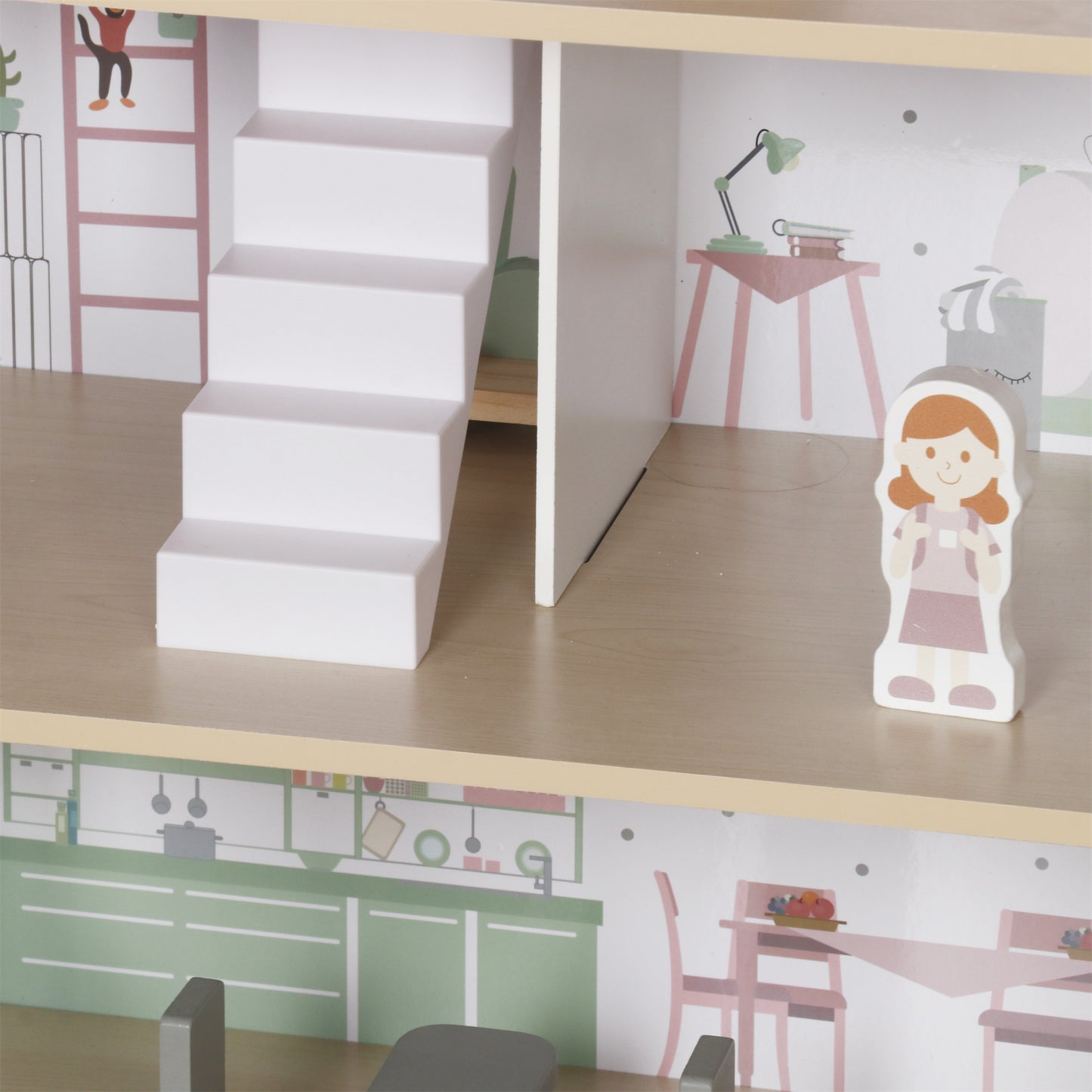 Custom Wooden Dollhouse Manufacturer – Large Open Doll House Toy for Kids