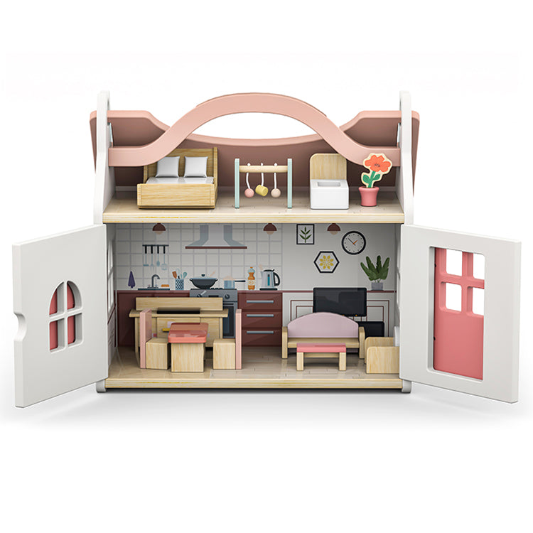 Wholesale Portable Wooden Dollhouse, OEM Available