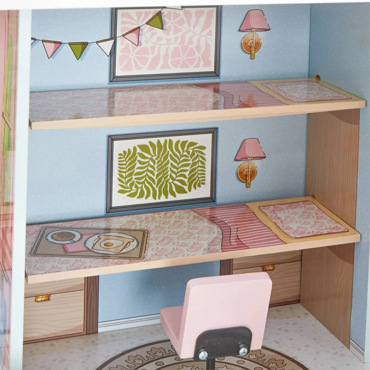 Luxury Premium Modern 3-Story Wooden Dollhouse Playset