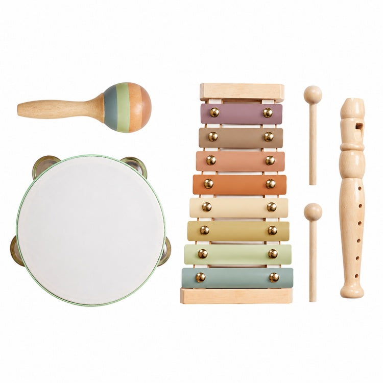 Wholesale 4-in-1 Montessori Wooden Toy Musical Instrument Set
