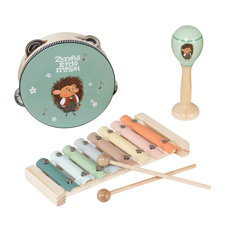 Wholesale 3-in-1 Wooden Musical Instrument Set for Kids, OEM Available