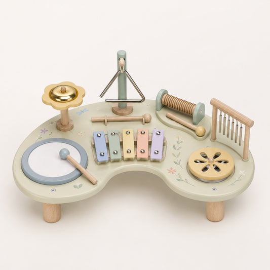 Wooden Xylophone Drum Musical Table | Kids Orff Percussion Instrument Set