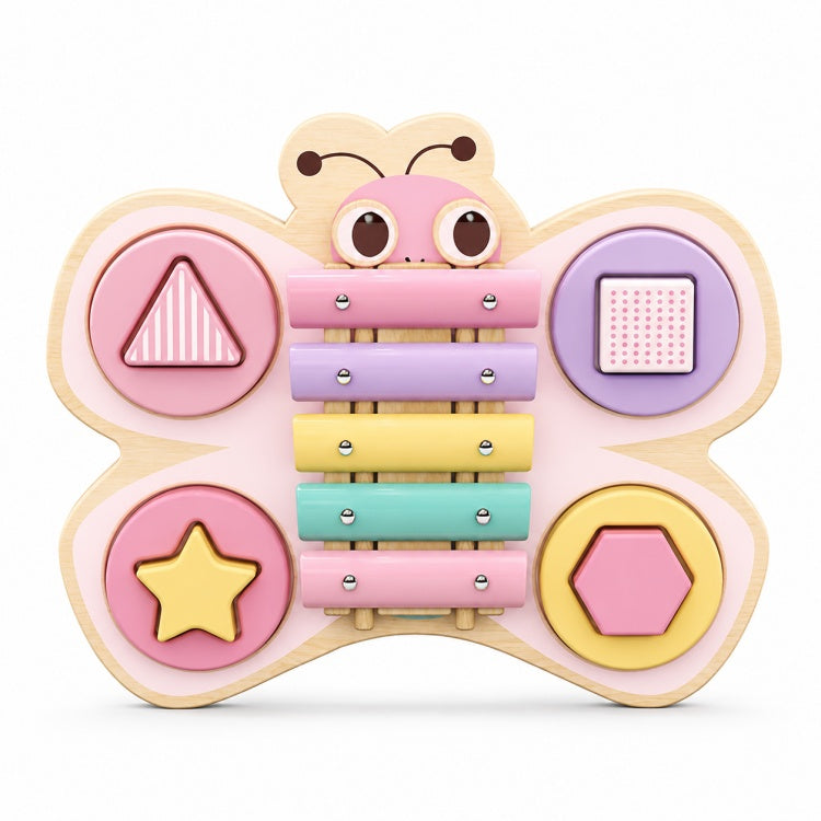 Butterfly 2-in-1 Wooden Xylophone & Shape Sorter Board