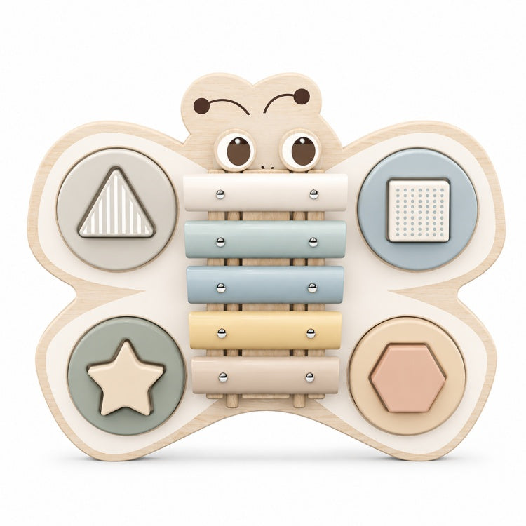 Butterfly 2-in-1 Wooden Xylophone & Shape Sorter Board