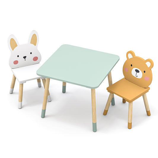 Wholesale Kids Wooden Animal Table & Chair Set, OEM Available