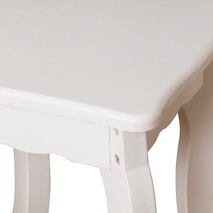 Wholesale Kids White Wooden Vanity Table & Stool Set, OEM Available