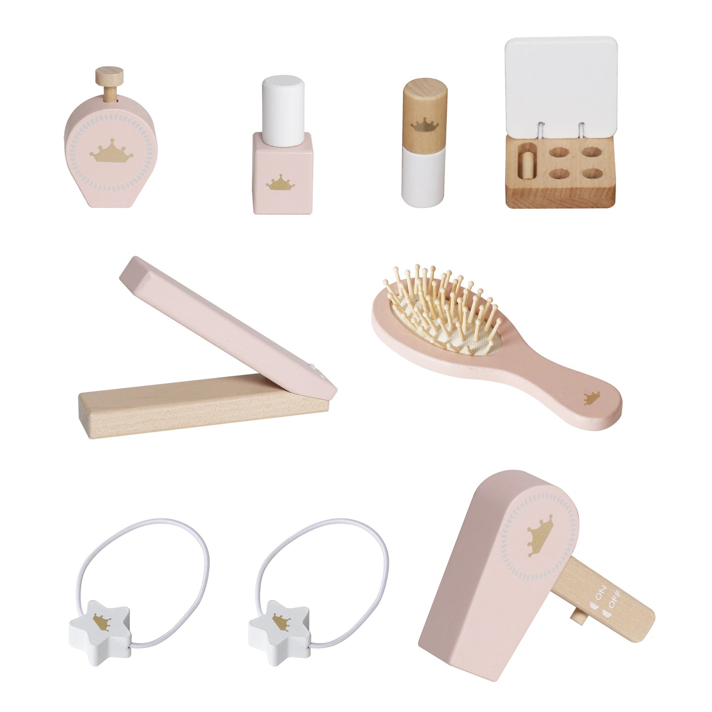 Custom Wooden Kids Dressing Table Manufacturer – Pink Vanity Set Toy with Mirror