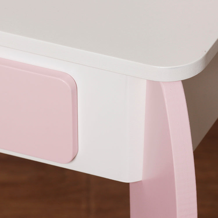 Wholesale Kids Wooden Vanity Table & Stool Set, Princess Dresser Toy, OEM Available