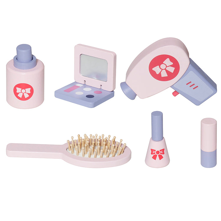 Wholesale Kids Wooden Vanity Table & Stool Set, Princess Dresser Toy, OEM Available