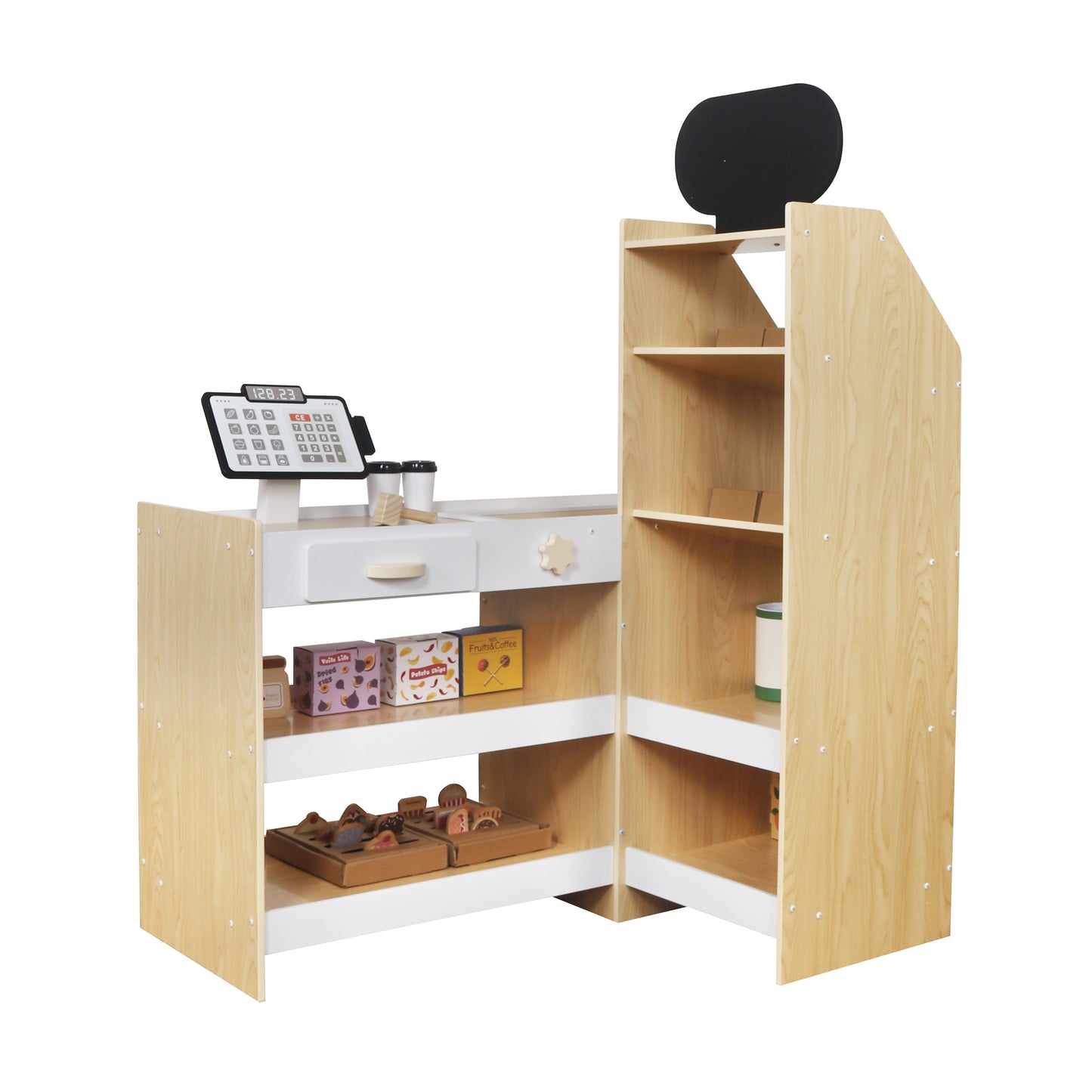 Custom Wooden Supermarket Play Set Manufacturer – Kids Shop & Cash Register Toy