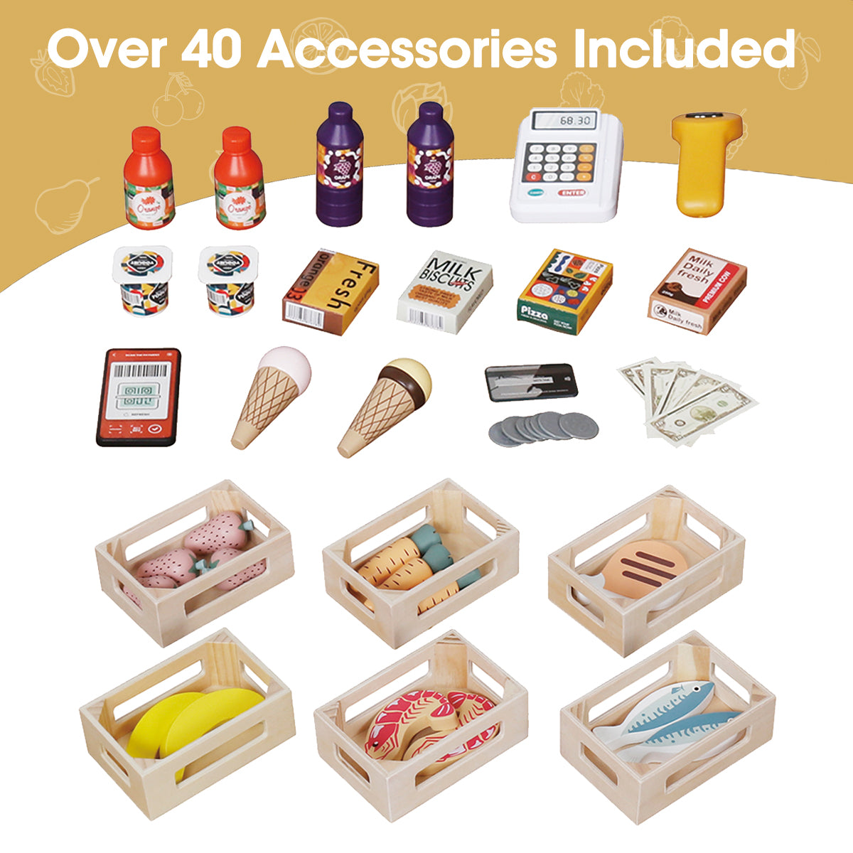 Custom Wooden Market Stand Manufacturer – Kids Shop & Puppet Show Play Set