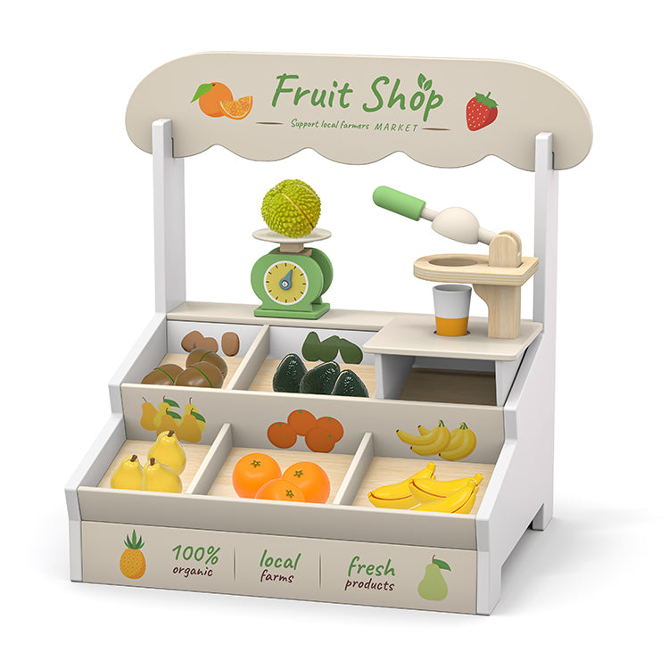 Wholesale Kids Wooden Fruit Shop Playset, OEM Available