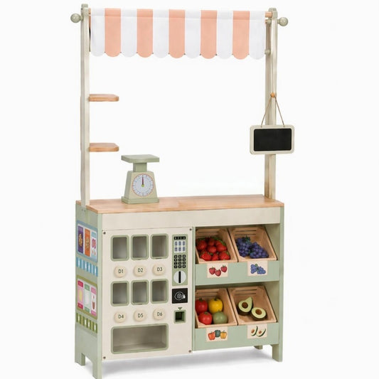 OEM Kids Wooden Grocery Market Stall Playset