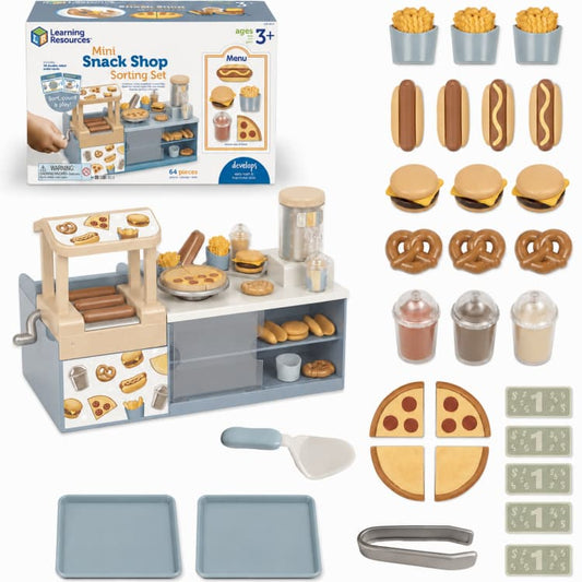 Wholesale Mini Snack Shop Sorting Pretend Play Food Stall Set 64 Pc